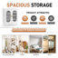 Armoire à chaussures surélevée à 2 portes et panneau solaire à 2 portes à DEL 4 couleurs 26,77 po USB-1946558297