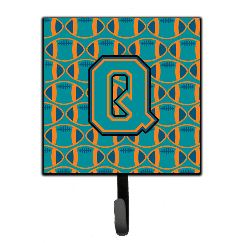 Porte-clés mural Deralin, Bleu pacifique / orange / bleu marin, Lettre Q