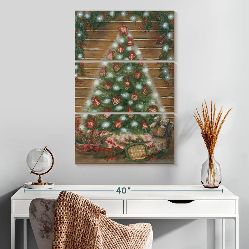 Lelend A Log Cabin Christmas, H 32 po x l 20 po