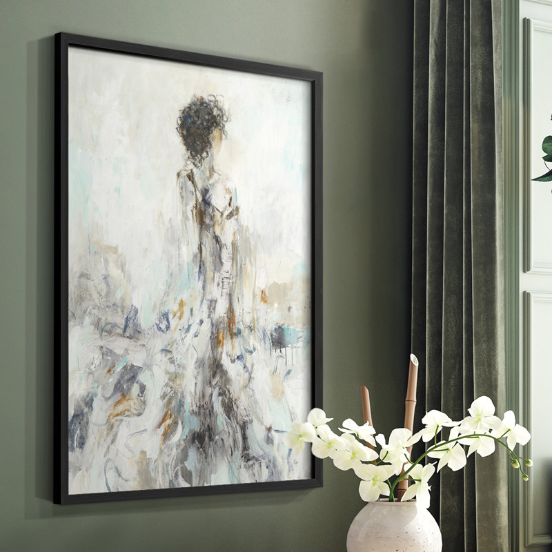 «Romantic Reflection II», reproduction encadrée - bois massif, Noir, H 10 po x l 8 po