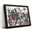 «Circus Performers And Musical Notes», reproduction d'art sur toile tendue sur toile, ensemble de 1-824476347-824476340-824476343