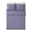 Ensemble de courtepointe réversible 100% coton lavande-105104711