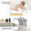 Robinet de baignoire cascade à poignée simple, robinet de baignoire monté sur le comptoir de salle de bain-129132332
