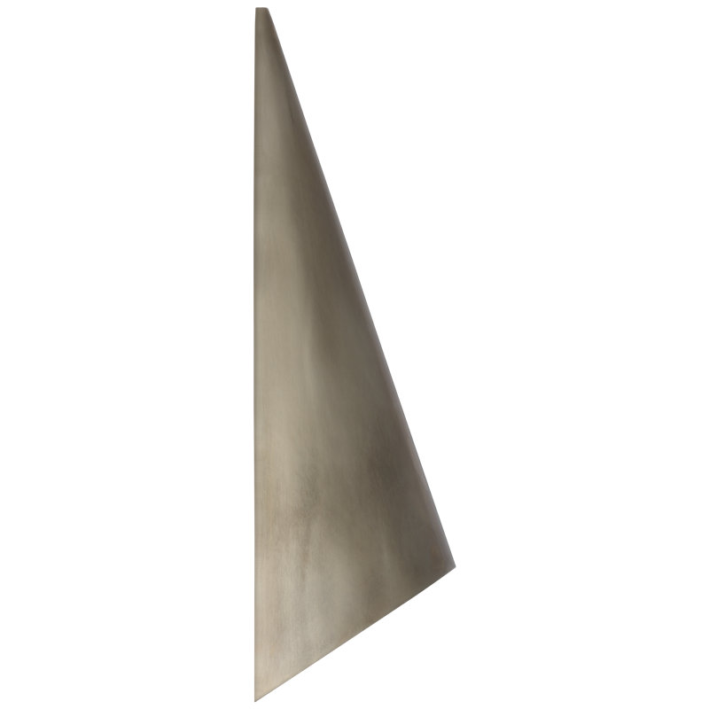 Kelly Wearstler Piel Indoor/Outdoor Wall Wash, 13.75" H x 9.25" W x 3.5" D, Pewter