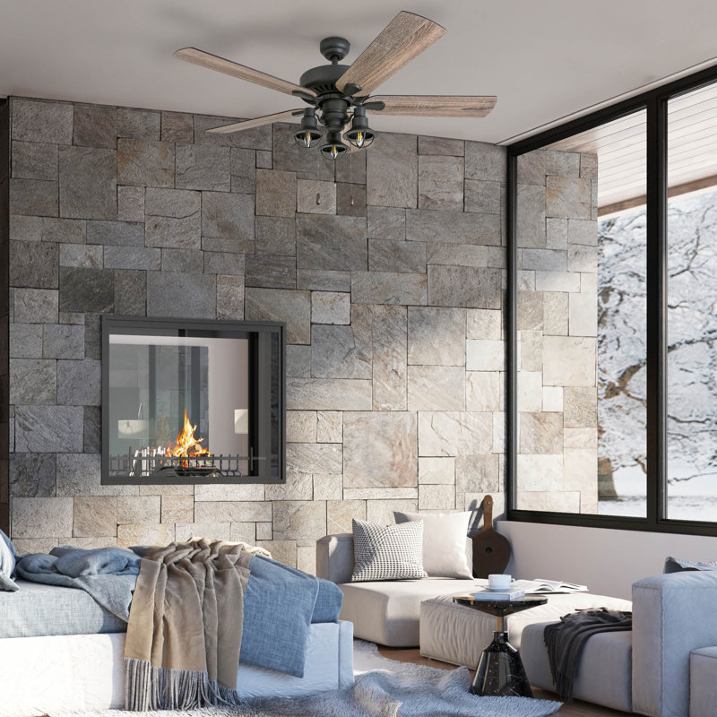 Arlea 52" Ceiling Fan with LED Light, Standard No Remote