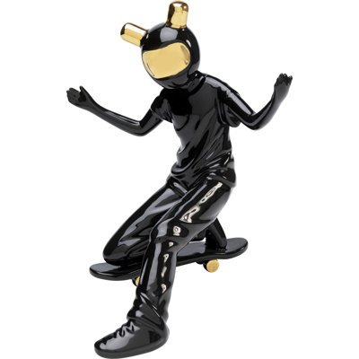 Skating Astronaut Black Figurine