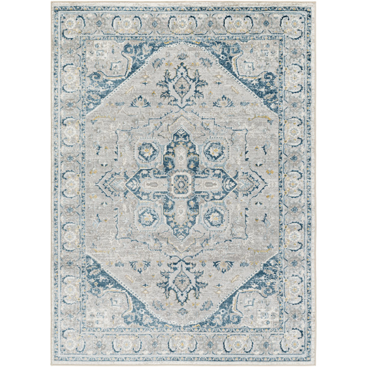 Mikel Traditional Blue Area Rug