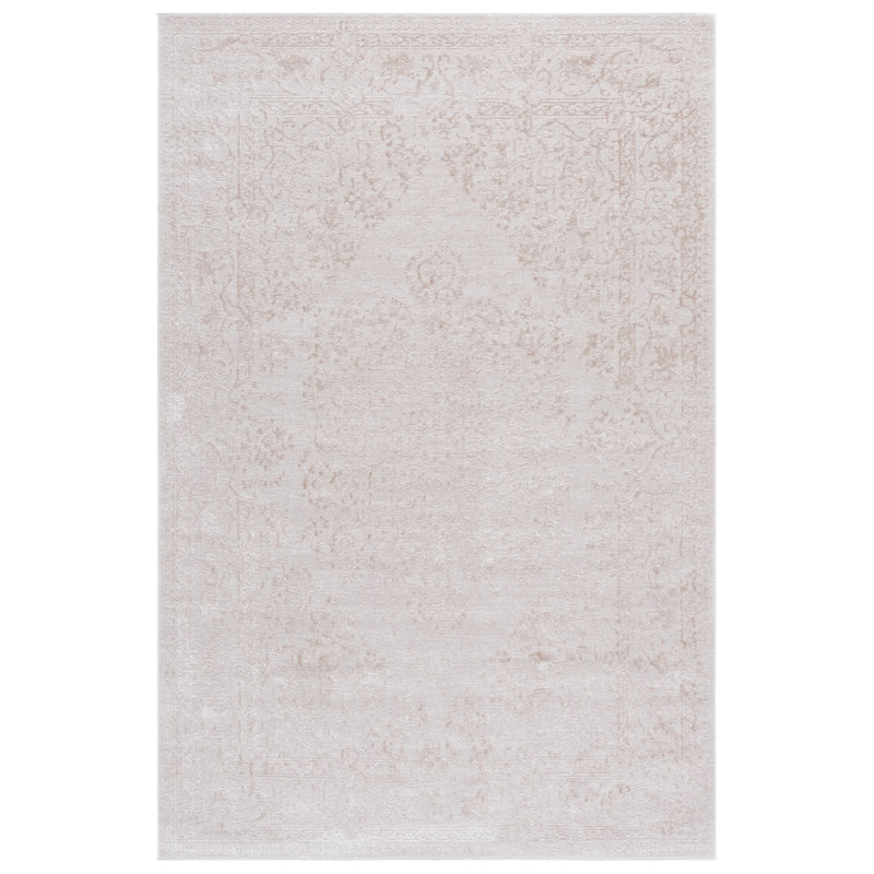 Tapis oriental crème / ivoire Calidia, Rectangle 5 pi 1 po x 7 pi 6 po