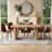 64.5" Dining Table Set for 6 ,Modern Farmhouse Dining Room Set with Decorative Pedestal Legs-514880636