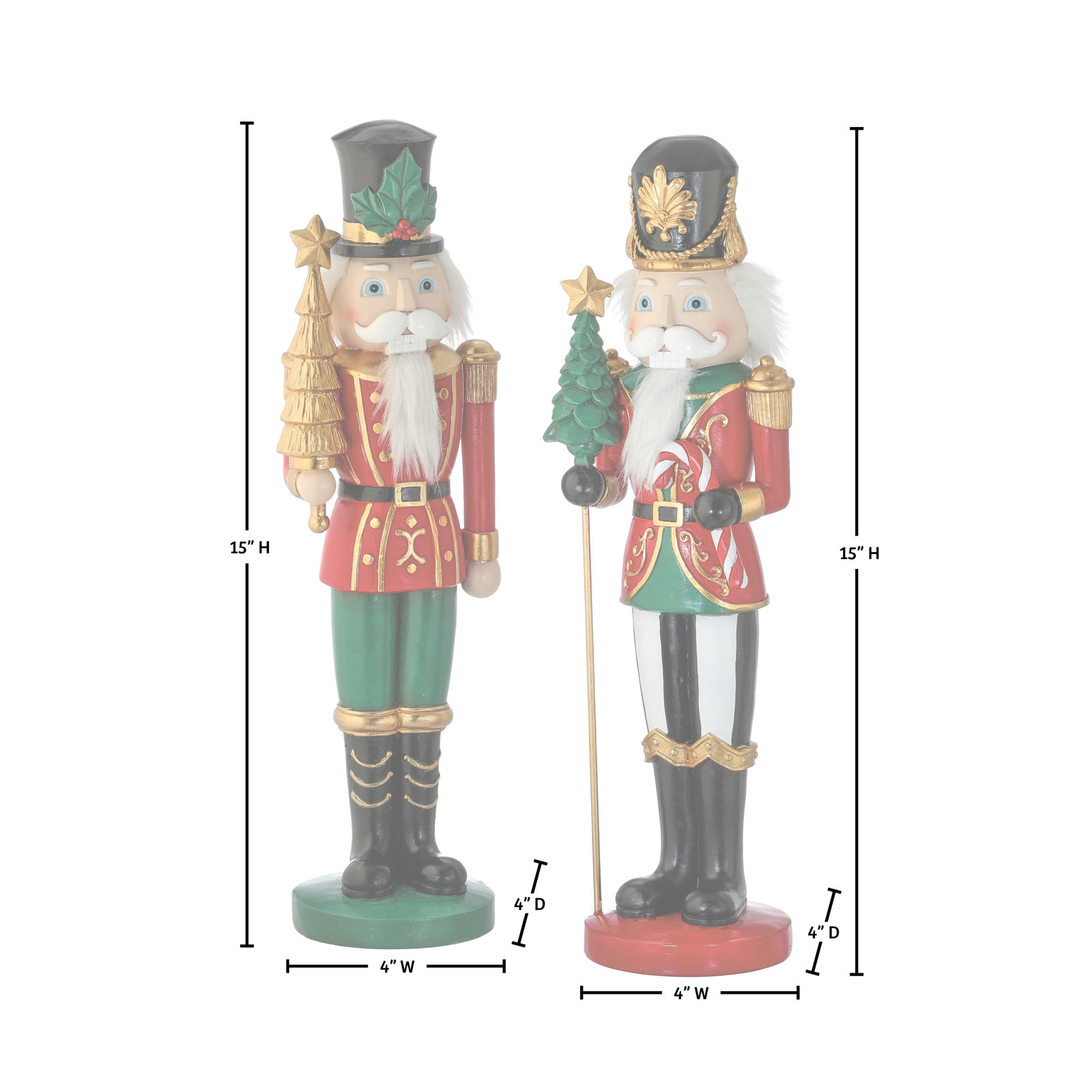 2-Piece Royal Nutcracker Figurine Set
