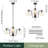 3-Light Modern Globe Glass Chandeliers