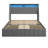 Bed Frame with LED, Wings Headboard Design-1385725519-1385725518