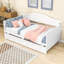 Élégant lit de jour simple en bois avec lit gigogne simple-222235382