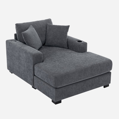 Zared Oversized Chaise Lounger Modern Style Sofa Couch