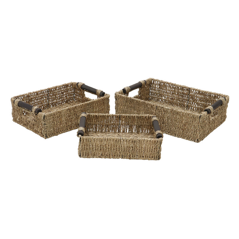 JVL Seagrass Decorative Basket