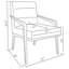 Fauteuil d'appoint rembourré en métal Kirra-1654302492