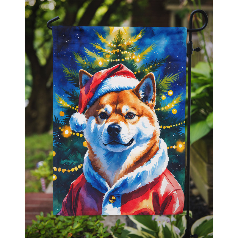 Drapeau de jardin Doberman Pinscher, Shiba Inu