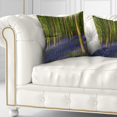 Coussin imprimé «Bluebell Woods in Oxfordshire»