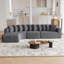 Ensemble de canapé modulaire confortable en forme de L modulaire avec dix coussins pour se détendre dans le salon-1266236594