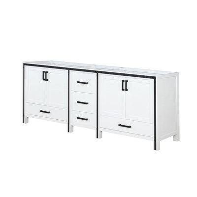 White Double Bath Vanity 84 In. W X 22 In. D