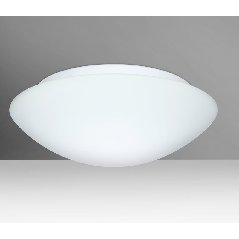 White 3 -Bulb Outdoor Flush Mount