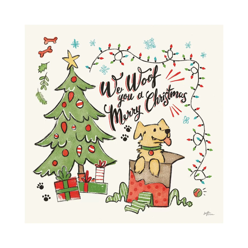 Winter Wooferland VI by Janelle Penner - Print on Canvas, Wrapped Canvas, 93.98cm H x 93.98cm W x 1.9cm D