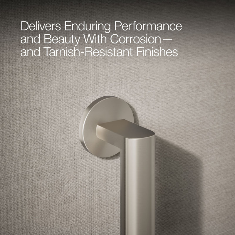 Components In Grab Bar, 18" W, Vibrant Brushed Nickel