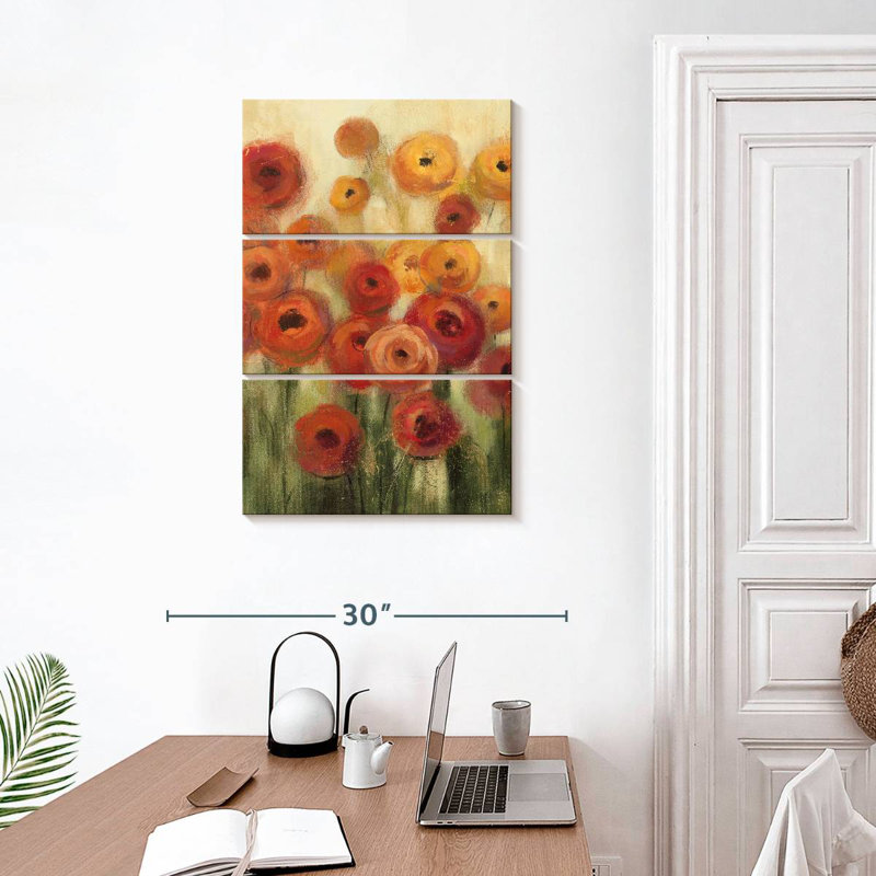 Harnek Ranunculi Field II, 32" H x 20" W