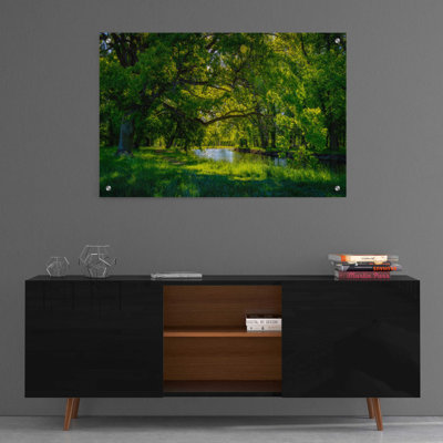 «Latitude Morning» Summer Morning In The Park »par Nicklas Gustafsson, art mural en verre acrylique