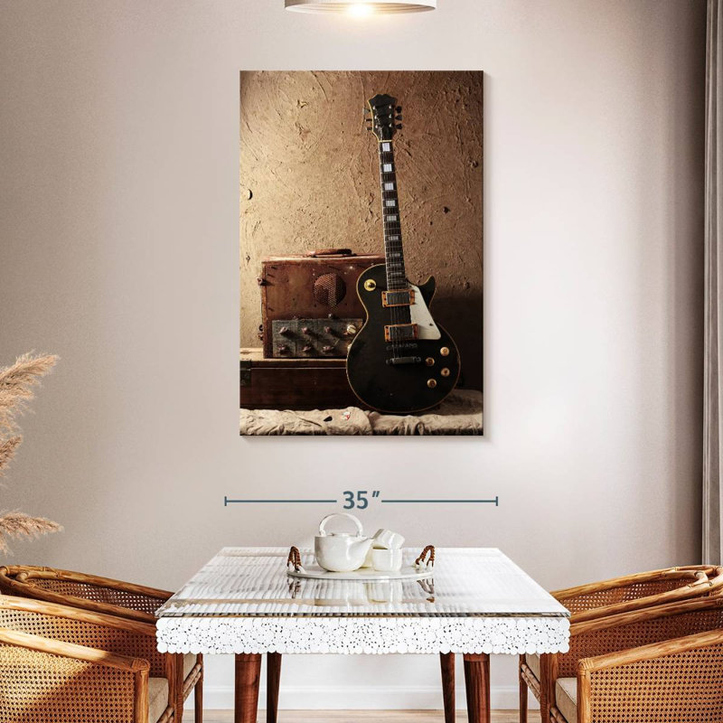Guitare Rock and Roll Abarca Vintage, H 48 po x l 32 po
