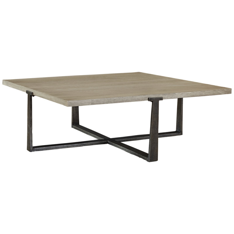 Dalenville Rectangular Black and Gray Wood Metal Coffee Table