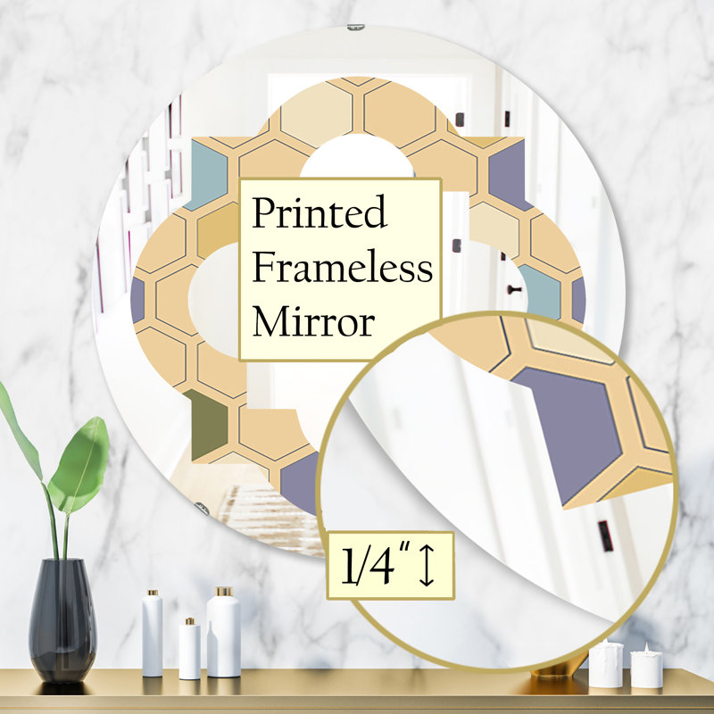 Miroir mural Hexagon, H 31,5 po x l po
