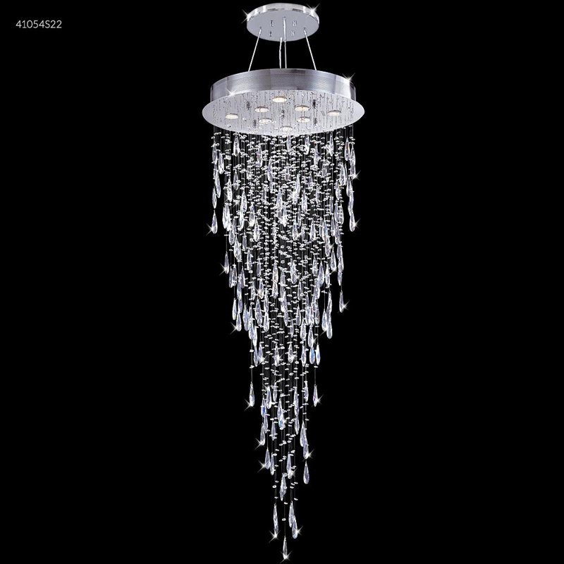 Luminaire suspendu 8 lumières Crystal Rain, Chinois (K9)