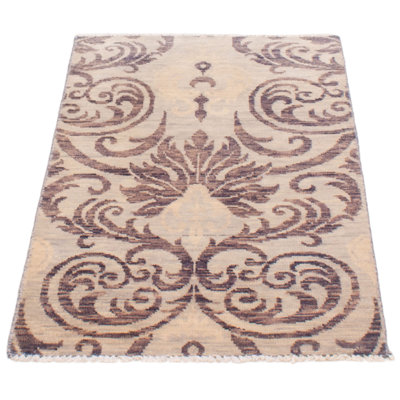 Locksley One-of-a-Kind 3'2" X 4'9" New Age Wool Area Rug in Light Gray
