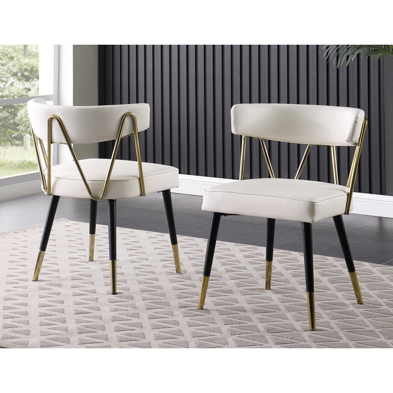 Chaise d'appoint Aarhus , Polyuréthane ivoire