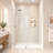 33"W x 76"H Fixed Frameless Shower Screen with 3/8" Clear Glass-120234381-114374189