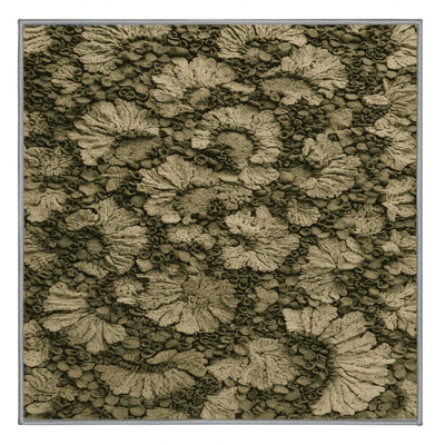 Tapis botanique brun lavable à la machine
