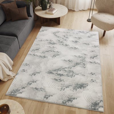7 pi 10 po Tapis rectangulaire à motif géométrique 100% X X 6 po, envers en jute, teint, zones très passantes, 94 larges, 126 gris foncé, décontracté et pour animaux de compagnie, sous les meubles