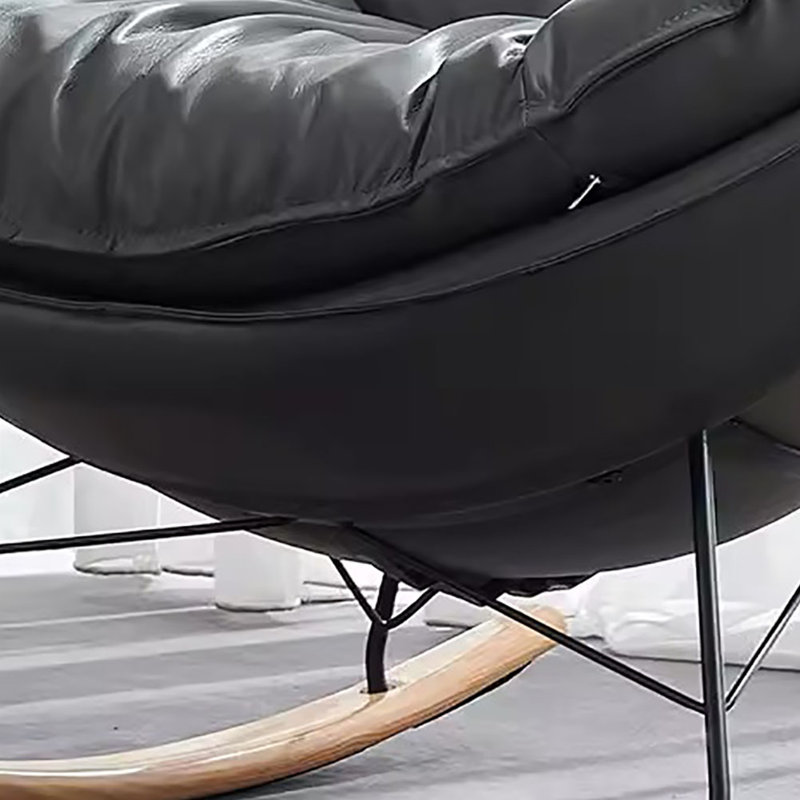 Chaise berçante décontractée et durable, Gris foncé