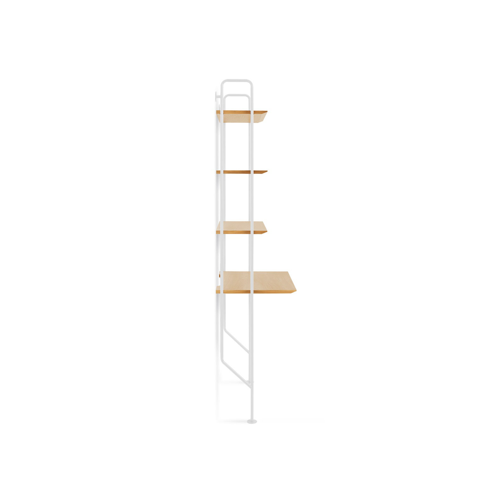 Hitch Etagere Bookcase, White Body/Natural Cubbie