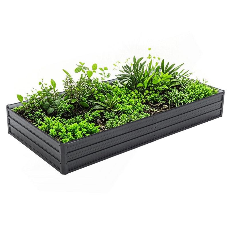 Jardin surélevé galvanisé pour l'extérieur / lits surélevés pour jardinières 8 × 4 × 1 pi pour jardinage, légumes, fleurs