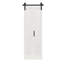 Porte de grange pliante 84 po en bois manufacturé apprêté avec ensemble de quincaillerie d'installation-99309714