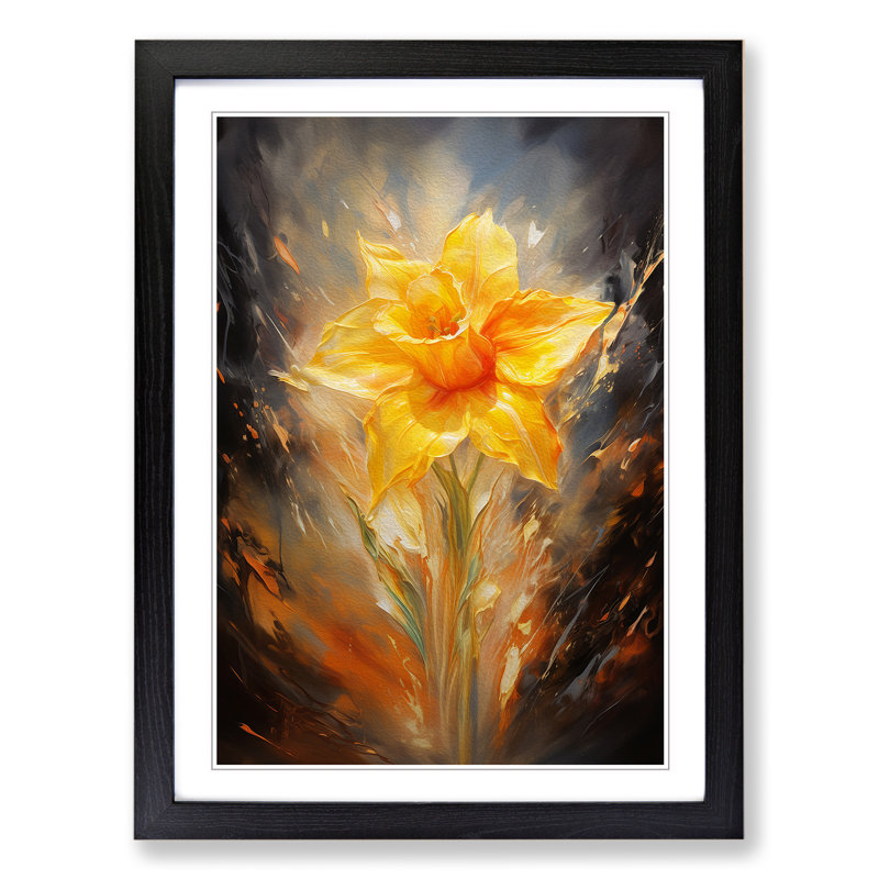 Single Picture Frame Print on Wood, Black Framed, 34cm H x 25cm W
