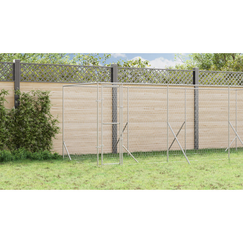 Chenil d'extérieur pour chien Vidaxl, H 79,2 po x l 236,4 po x P 79,2 po