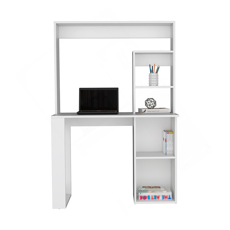 Bureau du Maine avec huche et tablettes, Blanc