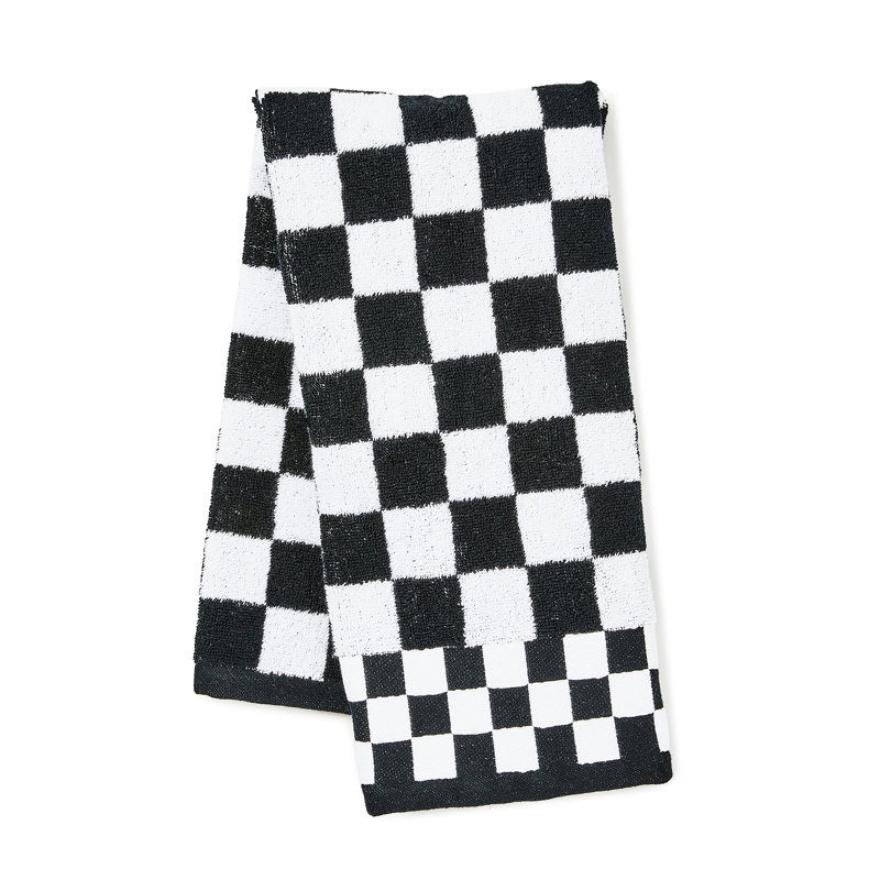 Plum Check Hand Towel, Black/White