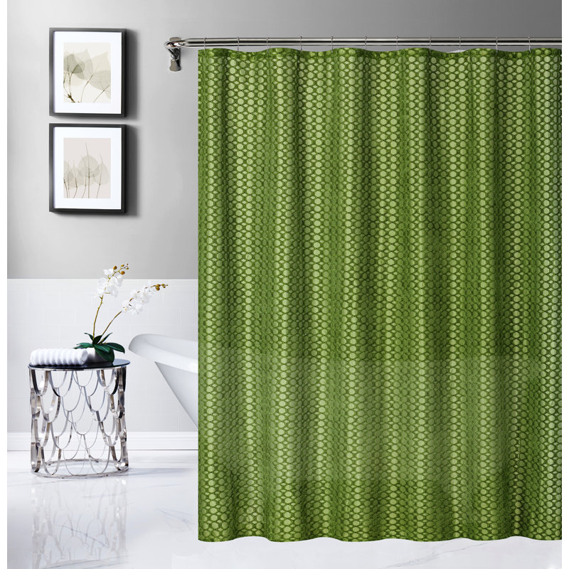 Rideau de douche Parker en chenille rouge, Vert