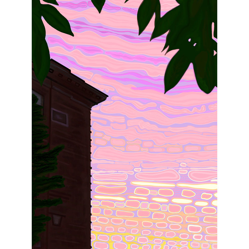 September 6 A.M Print by Evan Sklar, Black Framed Paper, 21.25" H x 17.25" W