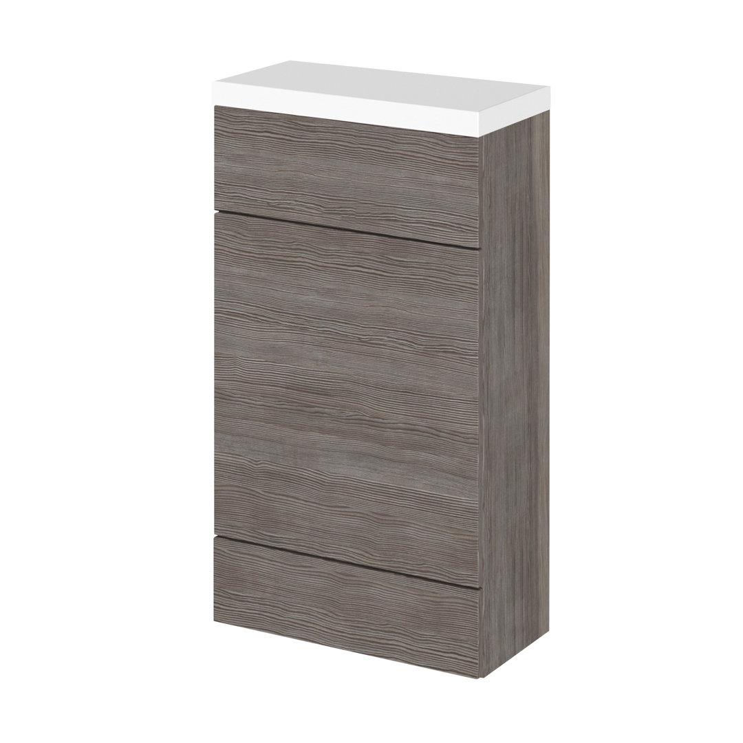 Hudson Reed Anthracite Fusion Compact Woodgrain Combination Toilet Unit With Polymarble Worktop | | Mdf | 500Mm - Image 3