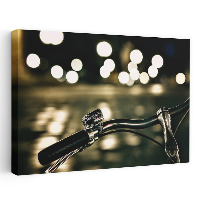 «Vintage Night Ride Dreamy Vintage Abstract City», reproduction d'art murale, 32" H x 48" W